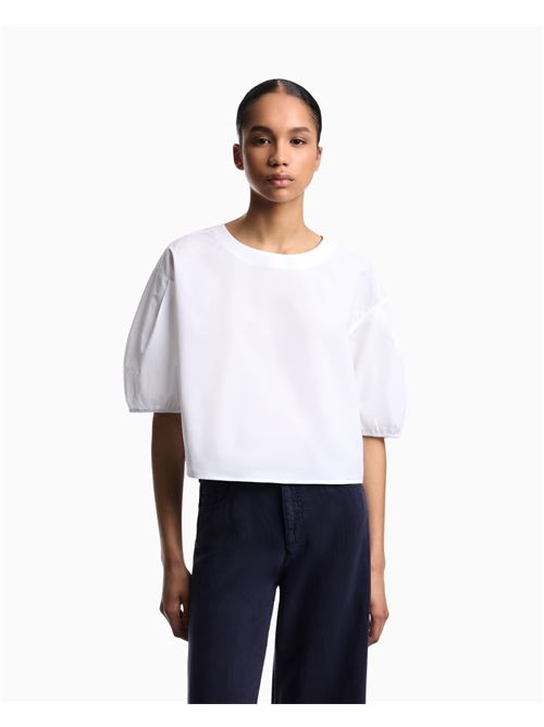 Poplin blouse with puffed sleeves Emporio Armani | EW003114 AF10010.U0002